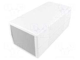 Enclosure: with panel | X: 100mm | Y: 190mm | Z: 80mm | ABS | light grey
