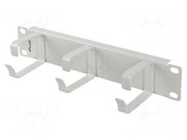 Cable organizer | 1U | grey | Standard: 10"