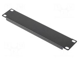 Stopper | L: 254mm | W: 44.45mm | H: 10mm | 1U | black | Standard: 10"