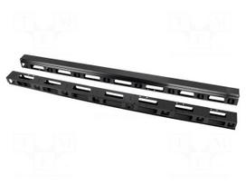 Cable organizer | 37U | black | vertical