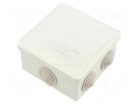 Enclosure: junction box | X: 80mm | Y: 40mm | Z: 80mm | wall mount | ABS
