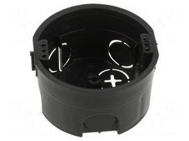 Enclosure: junction box | Ø: 71mm | plaster embedded | black | D: 43mm