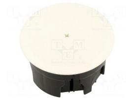 Enclosure: junction box | Ø: 71mm | plaster embedded | IP20 | black