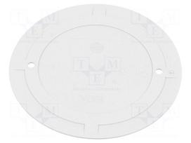 Cover | 81mm | screw | ABS | white | -25÷60°C