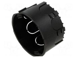 Enclosure: junction box | Ø: 71mm | plaster embedded | ABS | black