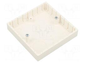 Enclosure: junction box | X: 82mm | Y: 15.5mm | Z: 82mm | wall mount | PVC