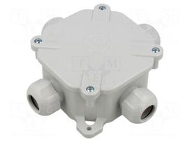 Enclosure: junction box | X: 80mm | Y: 80mm | Z: 45mm | wall mount | IP67