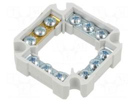 Screw terminals | X: 56mm | Z: 56mm | polypropylene PP | grey | -25÷60°C