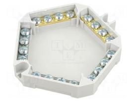 Screw terminals | polypropylene PP | grey | -25÷60°C | 95x16mm