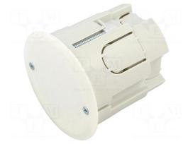 Enclosure: junction box | Ø: 71mm | plaster embedded | grey | -25÷60°C