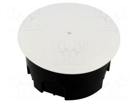 Enclosure: junction box | Ø: 71mm | plaster embedded | IP20 | black