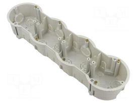 Enclosure: junction box | X: 286mm | Y: 45mm | plaster embedded | grey