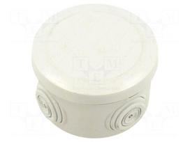 Enclosure: junction box | 80mm | plastic | IP55 | grey | PLEXO | -25÷40°C