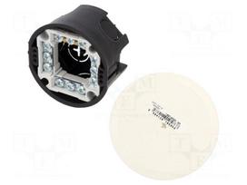 Enclosure: junction box | Ø: 71mm | plaster embedded | IP20 | black