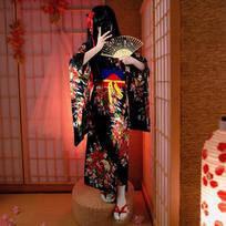 Hell Girl Enma Ai Furisode Kimono Anime Cosplay - Versatile Outfit M