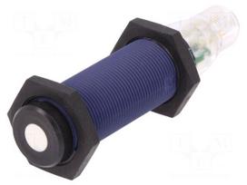 Sensor: ultrasonic | straight | Range: 0÷0.5m | PNP / NO | Housing: M18
