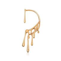 Exaggerated personality fashion lava ear hanging ins design feeling water drop retro ear bone clip earrings jewelry women