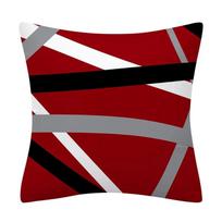 45x45cm Red Series Geometric Pillowcase Abstract Pachwork Square Cushion Cover Sofa Car Waist Throw Pillowslip Home Decor 16x16Inch