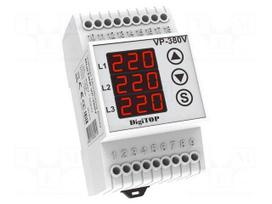 Voltage monitoring relay | 400VAC | for DIN rail mounting | VP