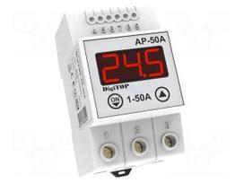 Current monitoring relay | AC current | 230VAC | IP20 | 52.5x90x64mm