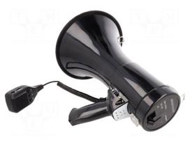 Signaller: magaphone | voice message,siren | black | ABS | 90W