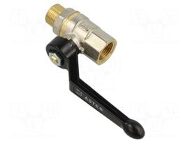 Ball valve | max.25bar | nickel plated brass | -15÷90°C