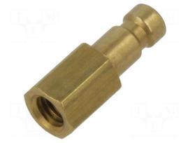 Connector | connector pipe | 0÷35bar | brass | Thread: M5 | NW 2,7