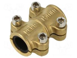 Splice terminal: fixing clamp | repair | brass | BRASS | 15mm