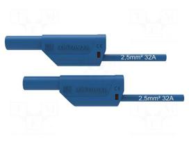 Test lead | 32A | banana plug 4mm,both sides | Urated: 1kV | Len: 0.5m