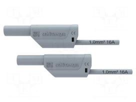 Test lead | 16A | banana plug 4mm,both sides | Urated: 1kV | Len: 1m