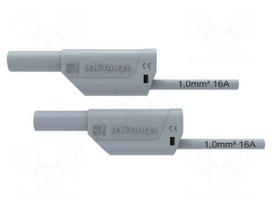 Test lead | 16A | banana plug 4mm,both sides | Urated: 1kV | Len: 0.5m