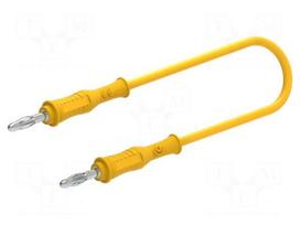 Test lead | 60VDC | 30VAC | 25A | banana plug 4mm,both sides | yellow