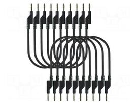 Test leads | 50VAC,120VDC | 10A | banana plug 4mm,both sides | black