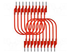 Test leads | 50VAC,120VDC | 10A | banana plug 4mm,both sides | red