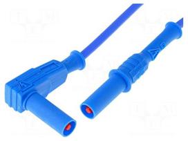 Test lead | 20A | banana plug 4mm,angular banana plug 4mm | Len: 1m