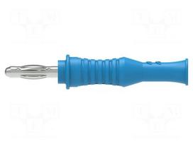 Laboratory connector: 4mm banana | plug | 36A | 30VAC | 60VDC | blue