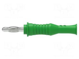 Laboratory connector: 4mm banana | plug | 36A | 30VAC | 60VDC | green