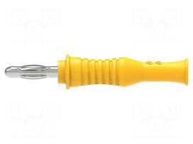 Laboratory connector: 4mm banana | plug | 36A | 30VAC | 60VDC | yellow