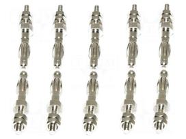 Laboratory connector: 4mm banana | plug | 36A | nickel plated | brass
