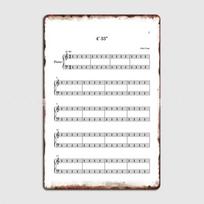 4’ 33” John Cage Music Joke Poster Metal Plaque Create Living Room Wall Decor Club Party Tin Sign Poster 20x30cm
