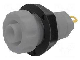 Laboratory connector: 4mm banana | socket | 1kVDC | 30A | grey