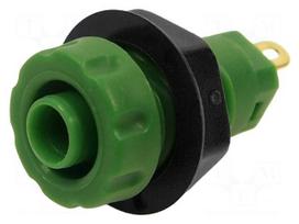 Laboratory connector: 4mm banana | socket | 1kVDC | 30A | green