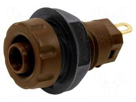 Laboratory connector: 4mm banana | socket | 1kVDC | 30A | brown