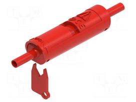 Fuse | red | Structure: banana socket 4mm,both sides
