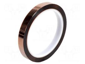 Tape: high temperature resistant | Thk: 0.07mm | amber | W: 12mm