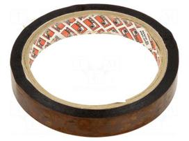 Tape: electrical insulating | W: 15mm | L: 33m | Thk: 0.05mm | brown