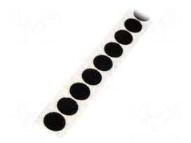 Tape: hook and loop | loop | caoutchouc | black | Application: fixing