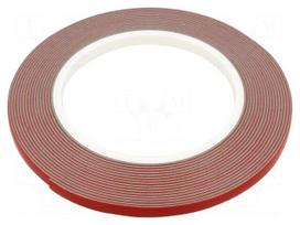 Tape: fixing | W: 6mm | L: 5.5m | Thk: 1.1mm | grey | 150°C,max.320°C