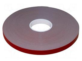 Tape: fixing | W: 12mm | L: 33m | Thk: 1.6mm | grey | 150°C,max.230°C