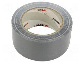 Tape: duct | W: 48mm | L: 50m | Thk: 0.226mm | silver | fabric | max.70°C